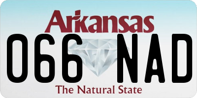 AR license plate 066NAD