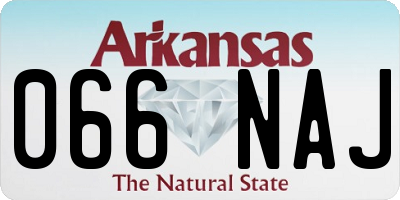 AR license plate 066NAJ