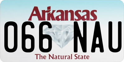 AR license plate 066NAU