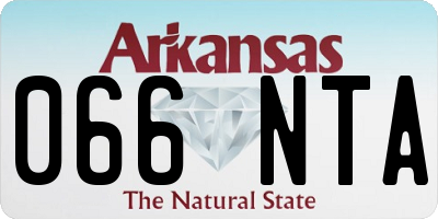 AR license plate 066NTA