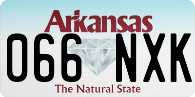 AR license plate 066NXK