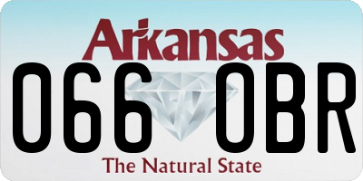 AR license plate 066OBR