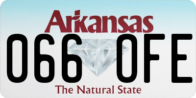 AR license plate 066OFE