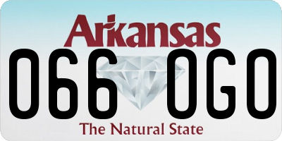 AR license plate 066OGO