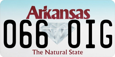 AR license plate 066OIG