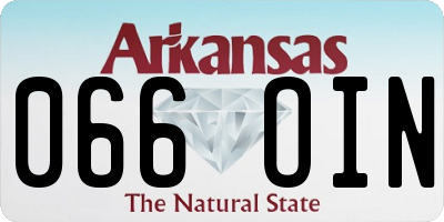 AR license plate 066OIN