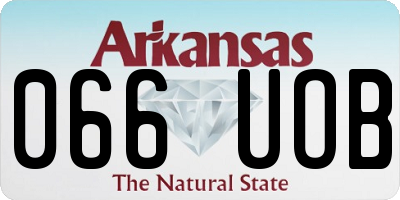 AR license plate 066UOB