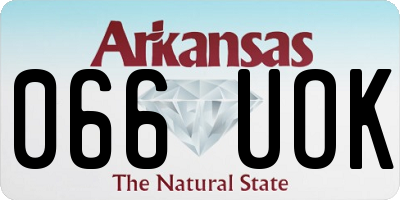 AR license plate 066UOK