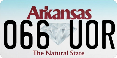 AR license plate 066UOR