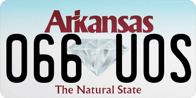 AR license plate 066UOS