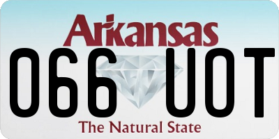 AR license plate 066UOT
