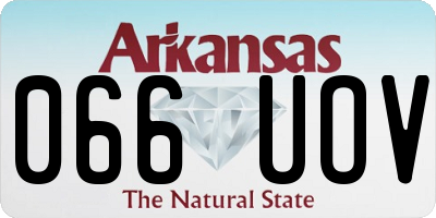 AR license plate 066UOV