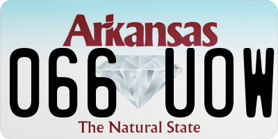 AR license plate 066UOW