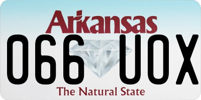 AR license plate 066UOX