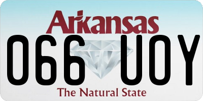 AR license plate 066UOY