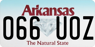 AR license plate 066UOZ