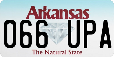 AR license plate 066UPA