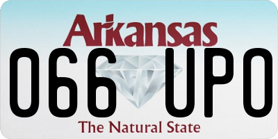 AR license plate 066UPO