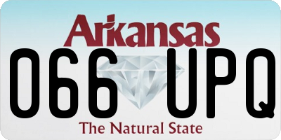 AR license plate 066UPQ