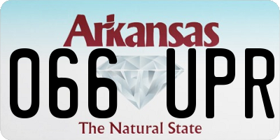 AR license plate 066UPR