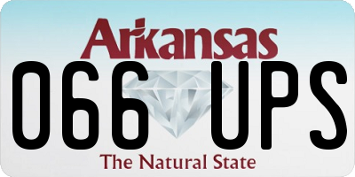 AR license plate 066UPS