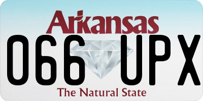 AR license plate 066UPX