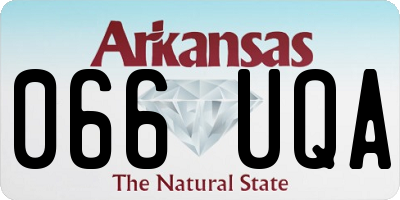AR license plate 066UQA