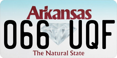 AR license plate 066UQF