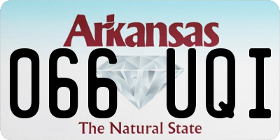 AR license plate 066UQI