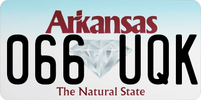 AR license plate 066UQK