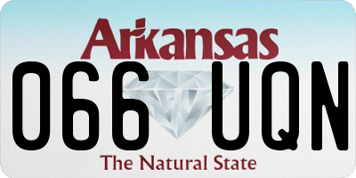 AR license plate 066UQN