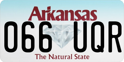 AR license plate 066UQR
