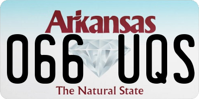 AR license plate 066UQS