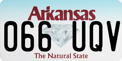AR license plate 066UQV