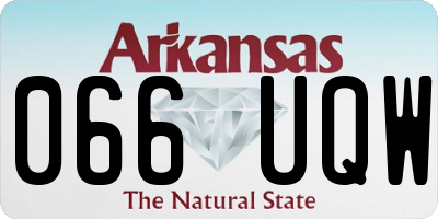 AR license plate 066UQW