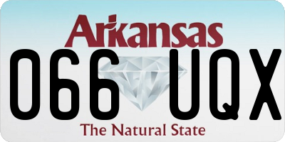AR license plate 066UQX
