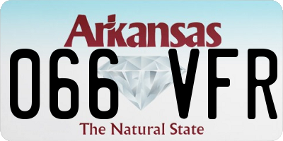 AR license plate 066VFR