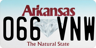AR license plate 066VNW