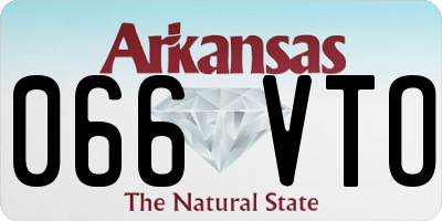 AR license plate 066VTO