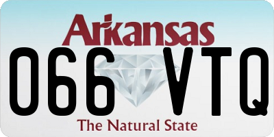 AR license plate 066VTQ