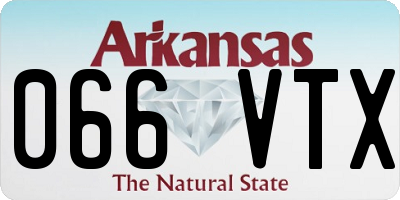 AR license plate 066VTX