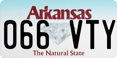 AR license plate 066VTY