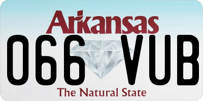 AR license plate 066VUB