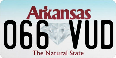 AR license plate 066VUD
