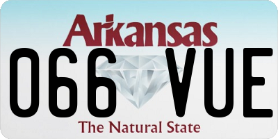 AR license plate 066VUE