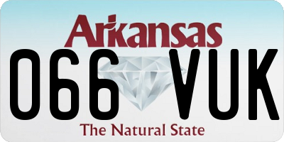 AR license plate 066VUK