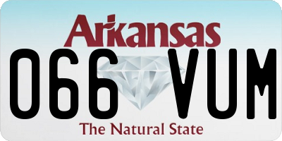 AR license plate 066VUM