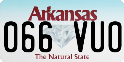 AR license plate 066VUO