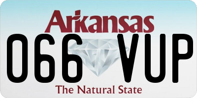 AR license plate 066VUP