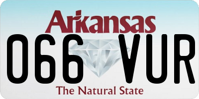 AR license plate 066VUR